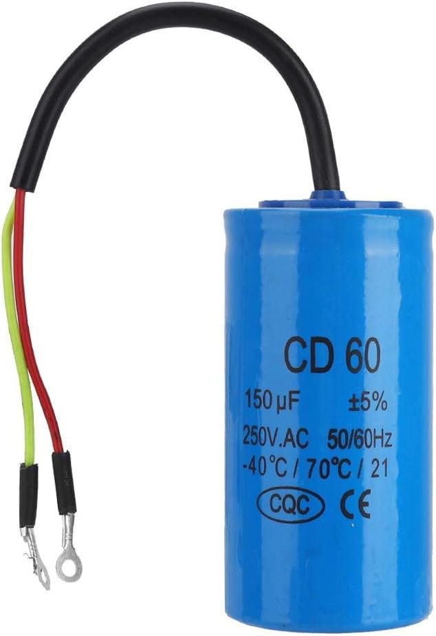 Buy CD60 Run Capacitor 250V AC 150uF 5060Hz Run Round Capacitor with