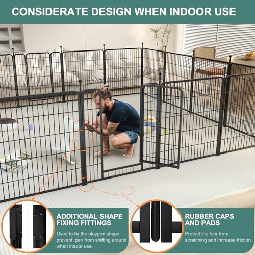 Homieasy Cercadinho para Cachorro com Bolsa de Armazenamento para Camping Em Rv, Cerca para Cachorro