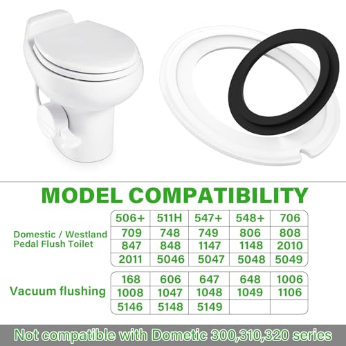 Image of Ameri 385311462 385310677 RV Toilet Seal Kit for Dometic Sealand VacuFlush Toilets 110 111 210