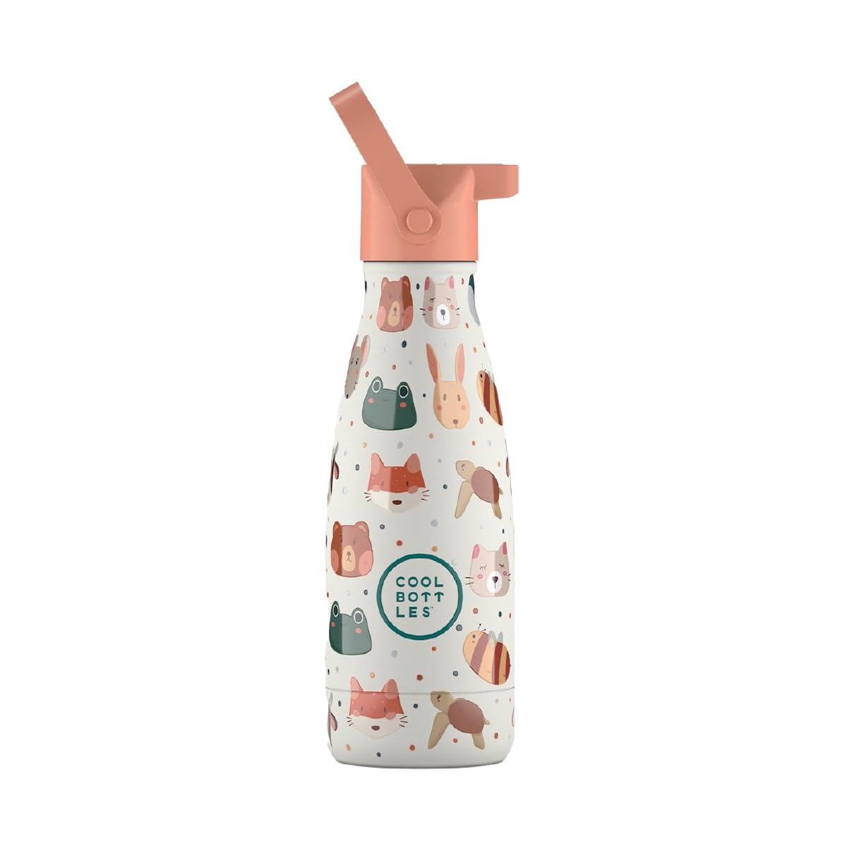 Cool Bottles - Borraccia Termica per Bambini - 260 ml - Pet Lover - Bottiglia Acqua Acciaio Inox - Bevande Fredde 36 Ore e Calde 18 Ore - Rifiniture con Disegno in Rilievo - Senza BPA