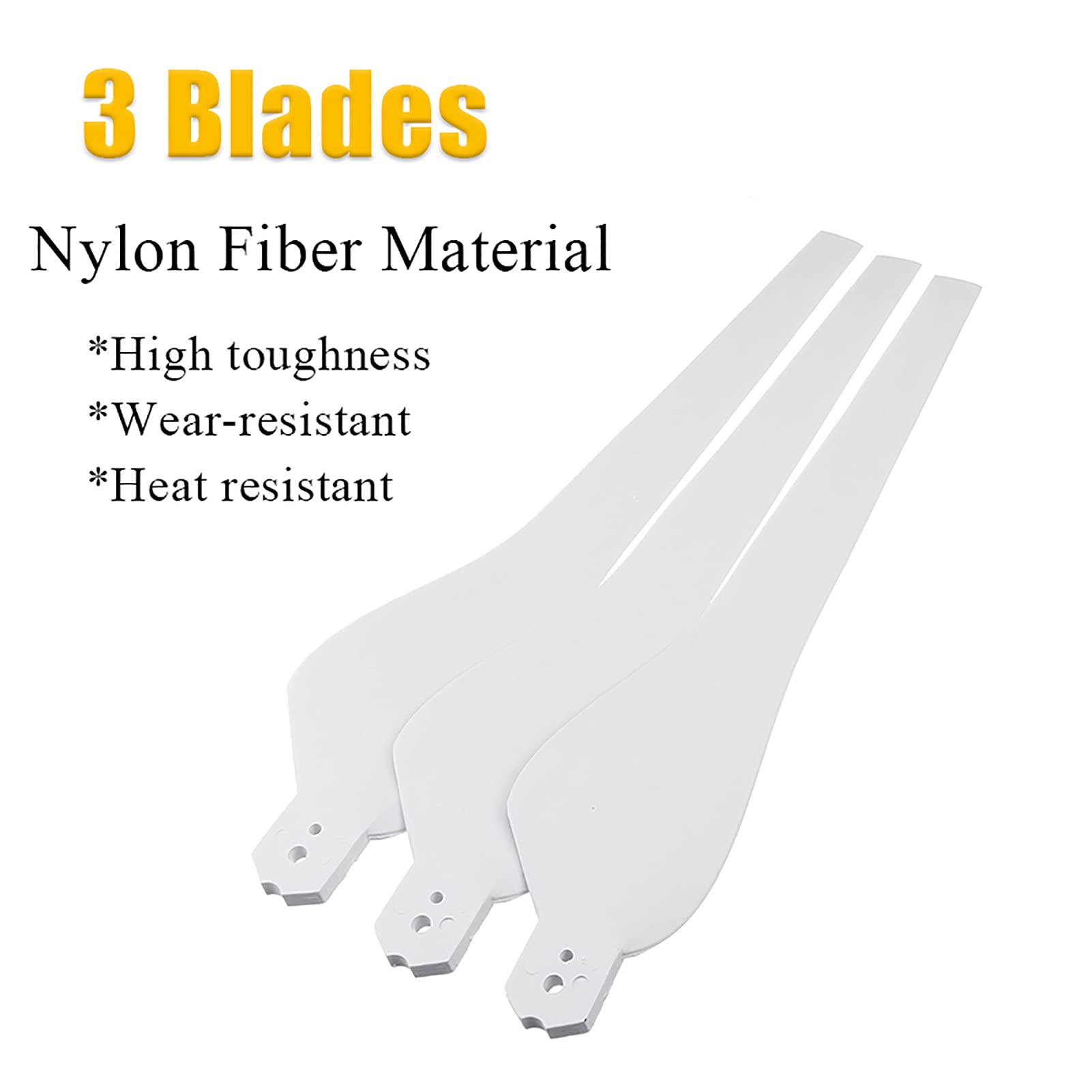Éolienne Génératrice Éolienne 3 Lames LW Vitesse du Vent Roulements De Démarrage Lampadaires De Jardin Éoliennes avec Contrôleur De Charge Jardin-Blanc 12v