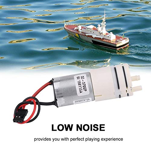 RC Water Cooling Pump, Metal 3-6V 370 Water Cooling Pump JR Plug Accessory Part for Remote Control Aircraft Carrier/Warship/Battleship or ESC Needs Water Cooling