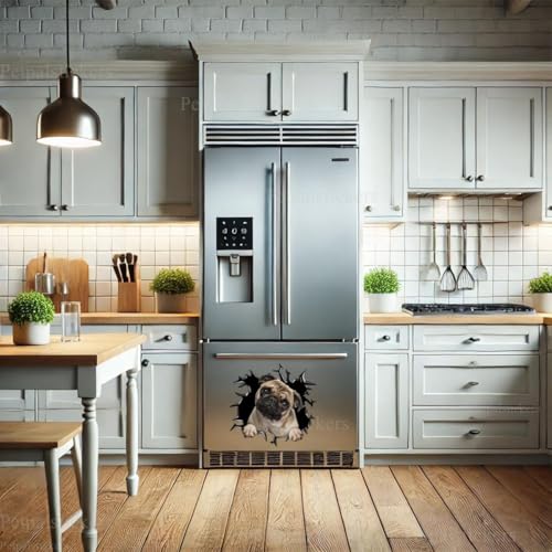 Image of Cute Dog Stickers for Car Window Decals Waterproof Funny Sticker (Pug Decal Stickers)