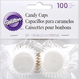 Wilton Candy Cups Coated Glassine, 1-Inch, White, 100/Pack