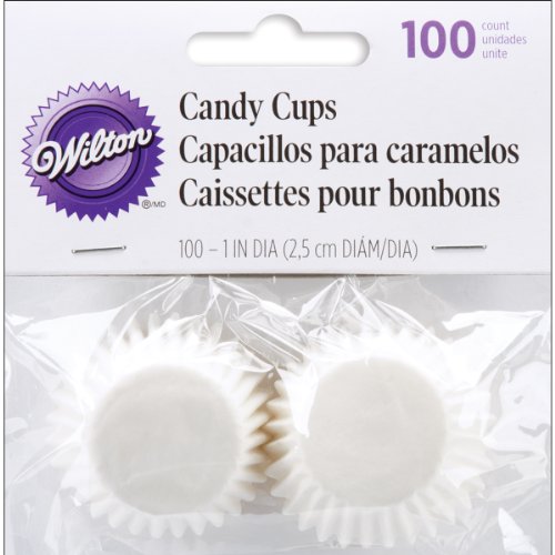 Wilton Candy Cups Coated Glassine, 1-Inch, White, 100/Pack