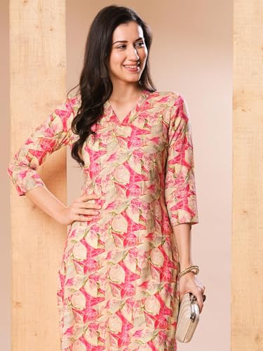 Image of Globus Women Kurta (3641556001 Pink S)