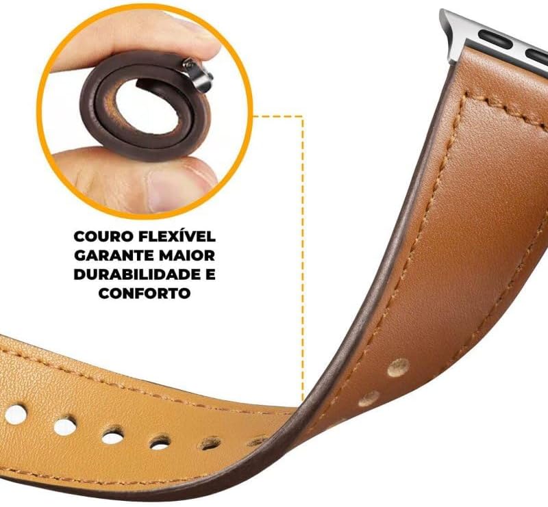 Gshield Pulseira de Couro compatível com Apple Watch