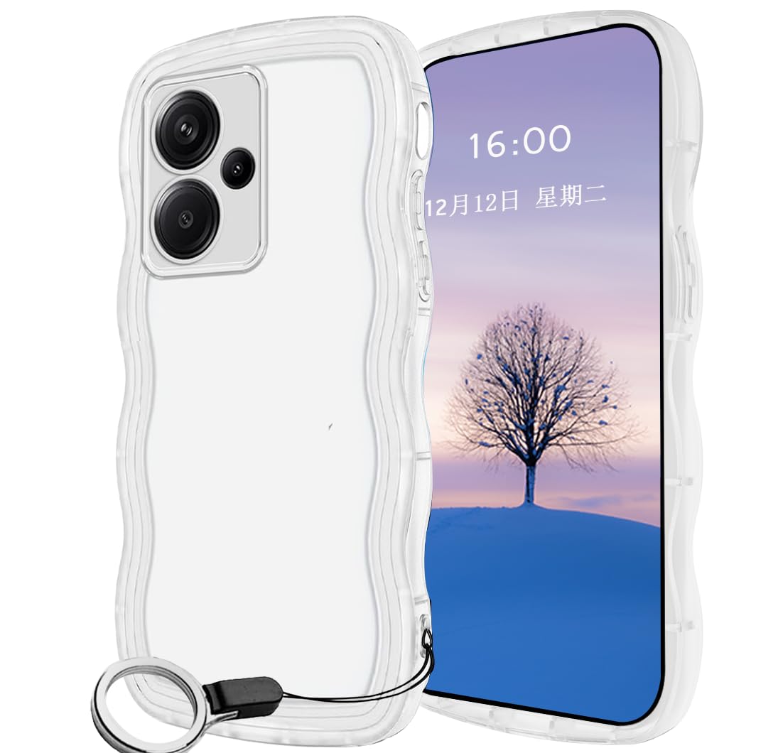 Amazon.co.jp: Xiaomi POCO X7 Pro ケース クリア ウェーブ TPU波状の