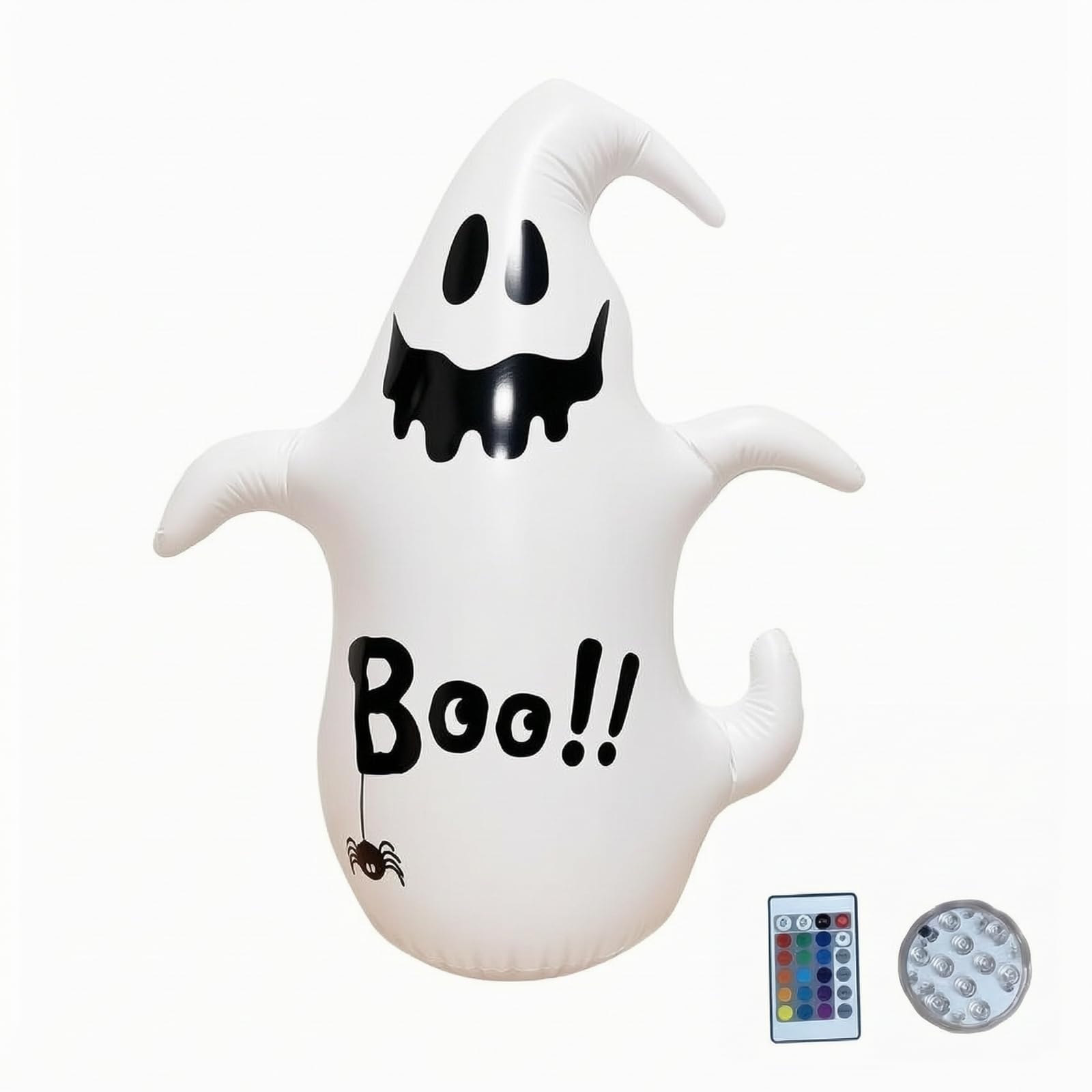 Kompakt Stehauffigur aus PVC | Platzsparende Aufbewahrung, Spielzeug, für Halloween, Leuchtend Weißer Geist