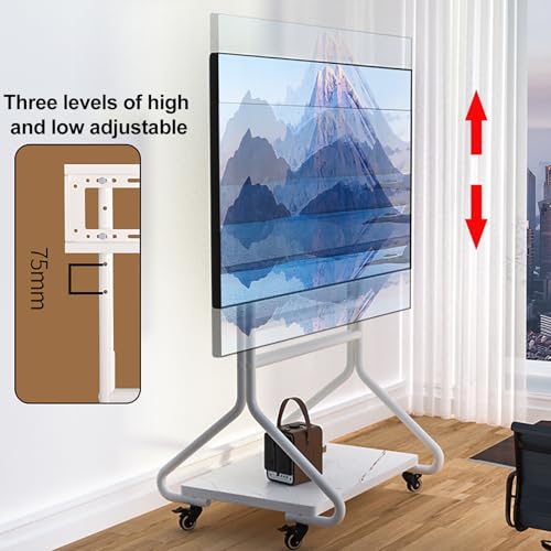 Soporte móvil ajustable con ruedas para TV 50-100 pulg miniatura 4