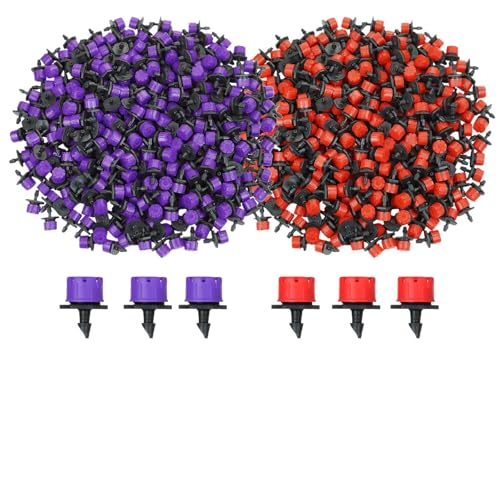 Trailabo Kit 500 Bicos Gotejadores para Irrigação, Fluxo 360° Aju...
