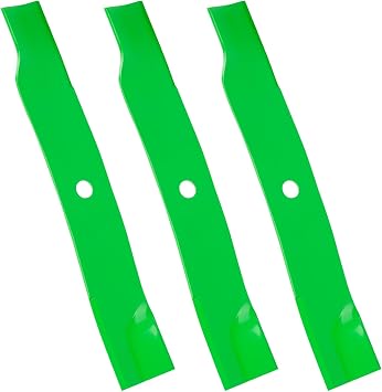TCU15881 60" Blades for John Deere Ztrak Z930M Z950M Z950R Z951R 1025R Z757 Z665 X710 X730 X738 60 inch Deck Lawn Tractor Zero-Turn Mower M128485 M131958 M144196 M163983 / High Lift / 3 Pack