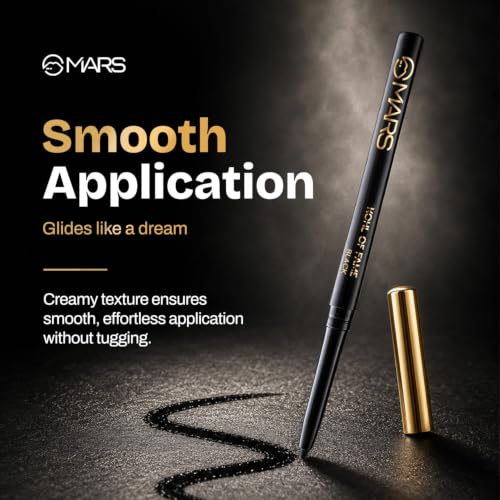 Image of MARS Kohl of Fame Up to 12 Hours Stay Retractable Kajal | Smudgeproof and Waterproof | Long Lasting (0.35g) (White) (Pack of 2)