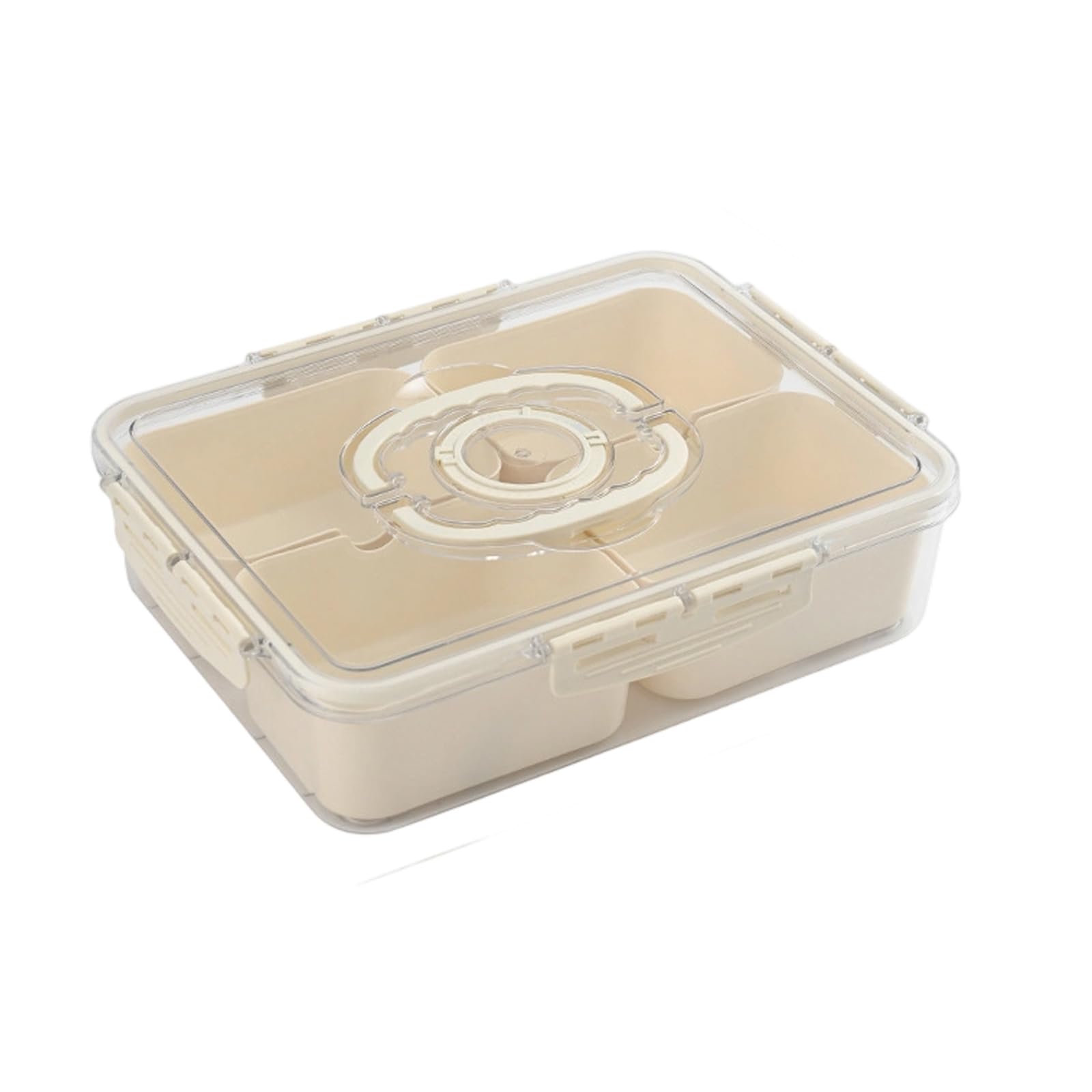 Qusinfc Space Saving Food Container with Locking Clasps Preserve Fruits Vegetables and Fruit Airtights Food Storage Container