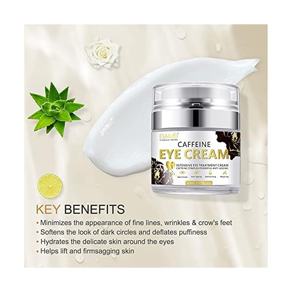 ELBBUB Caffeine Eye Cream - Anti Aging Eye Cream With Collagen, Caffeine, Polypeptide - Reduces Appearance of Eye Contour Pigmentation and Puffiness