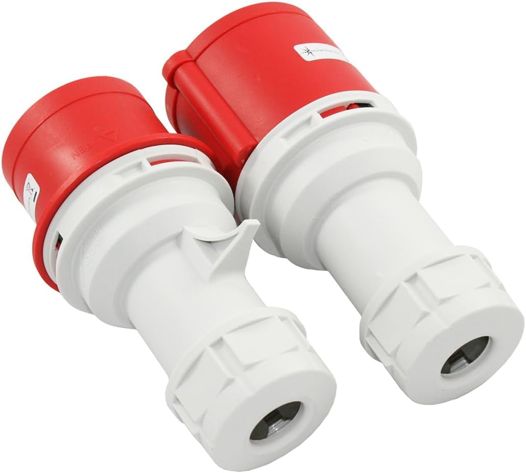 SOLARTRONICS CEE-Stecker & Kupplung 32A 400V 5-polig weiblich/männlich 3P+N+EI P44 (10er Pack)