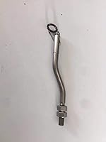 Vista 3 de Varilla guía de acero inoxidable plateado OD8mm resistente con ojal de cerámica, acción rápida, soporte de caña de pescar giratoria para peces