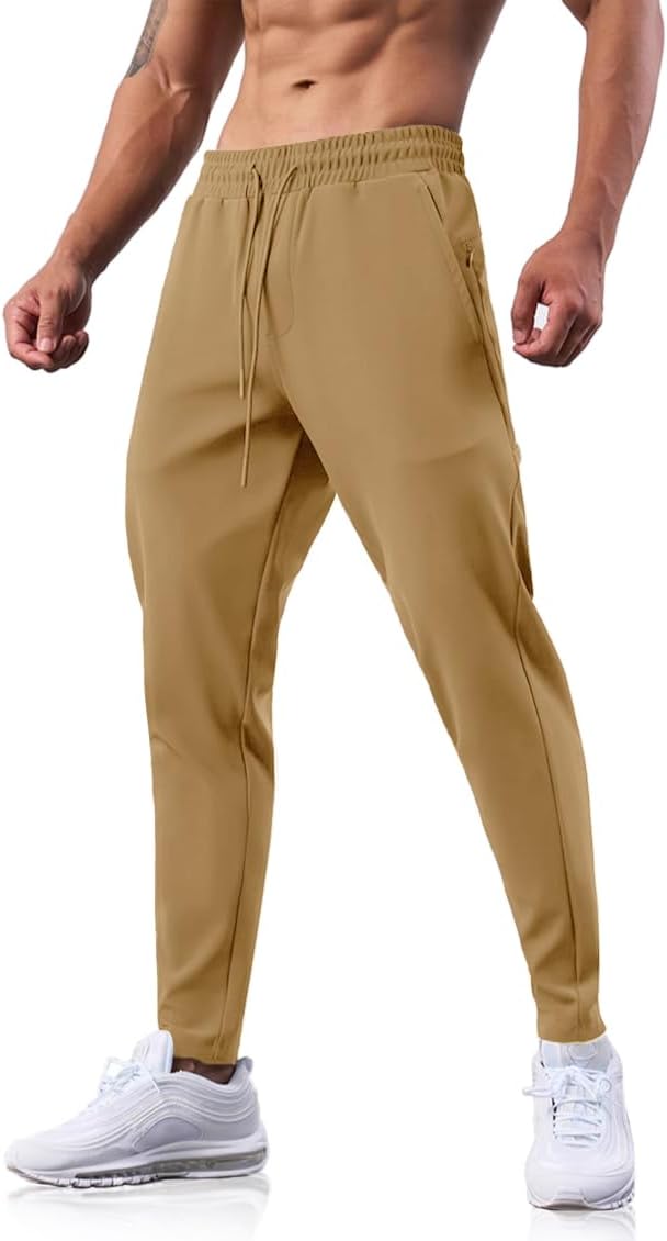 Men's Sweatpants with Zipper Pockets Joggers Athletic Running Workout Gym Stretch Tall Track Pants - Image 2