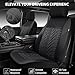 CAR PASS Neoprene Waterproof Seat Covers Full Sets, Wetsuit Car Seat Covers 5 Seats Universal Fit Vans, Truck, SUV, 3D Tyre Embossed Seat Covers Anti Slip with Armrests, Aibag Compatible(Black Gray)
