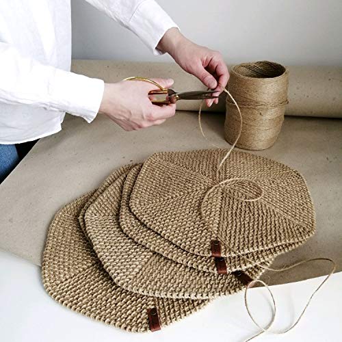 Cuerda de yute natural resistente de 3 hilos y 1500 pies KIS para proyectos duraderos 4