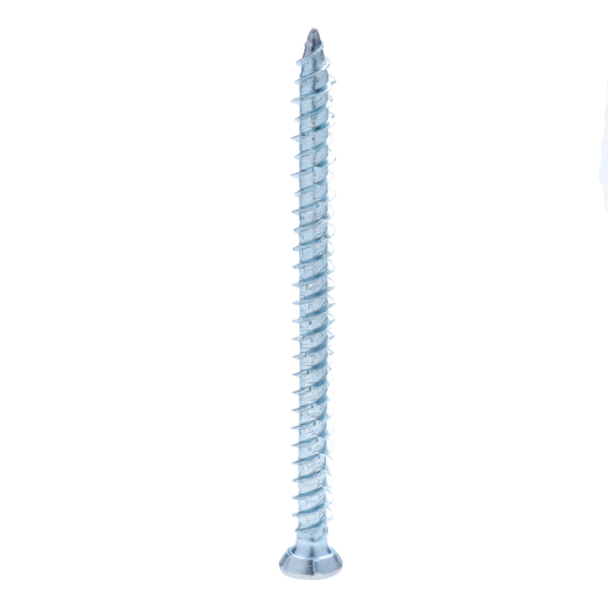 Betonrahmen Schrauben Torx-Kopf Tx30 und Selbstschneidendes Gewinde aus Gehärtetem Stahl Verzinkt (100er-Pack) Größe 7.5mm x 132 mm