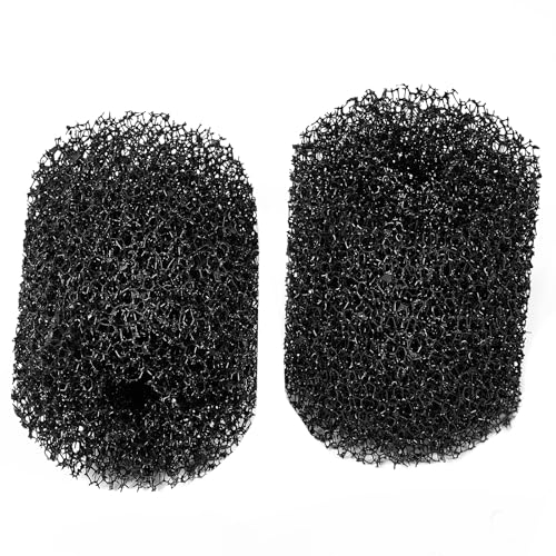 UNEAK 2-Pack Small Premium Pre Filter Sponge Aquarium Intake High-Porosity Foam Roll Fish Tank Shrimp Beta Baby Fish Replacement Foam Cover Filtration Freshwater Saltwater 5-20 Gallons Easy to Clean