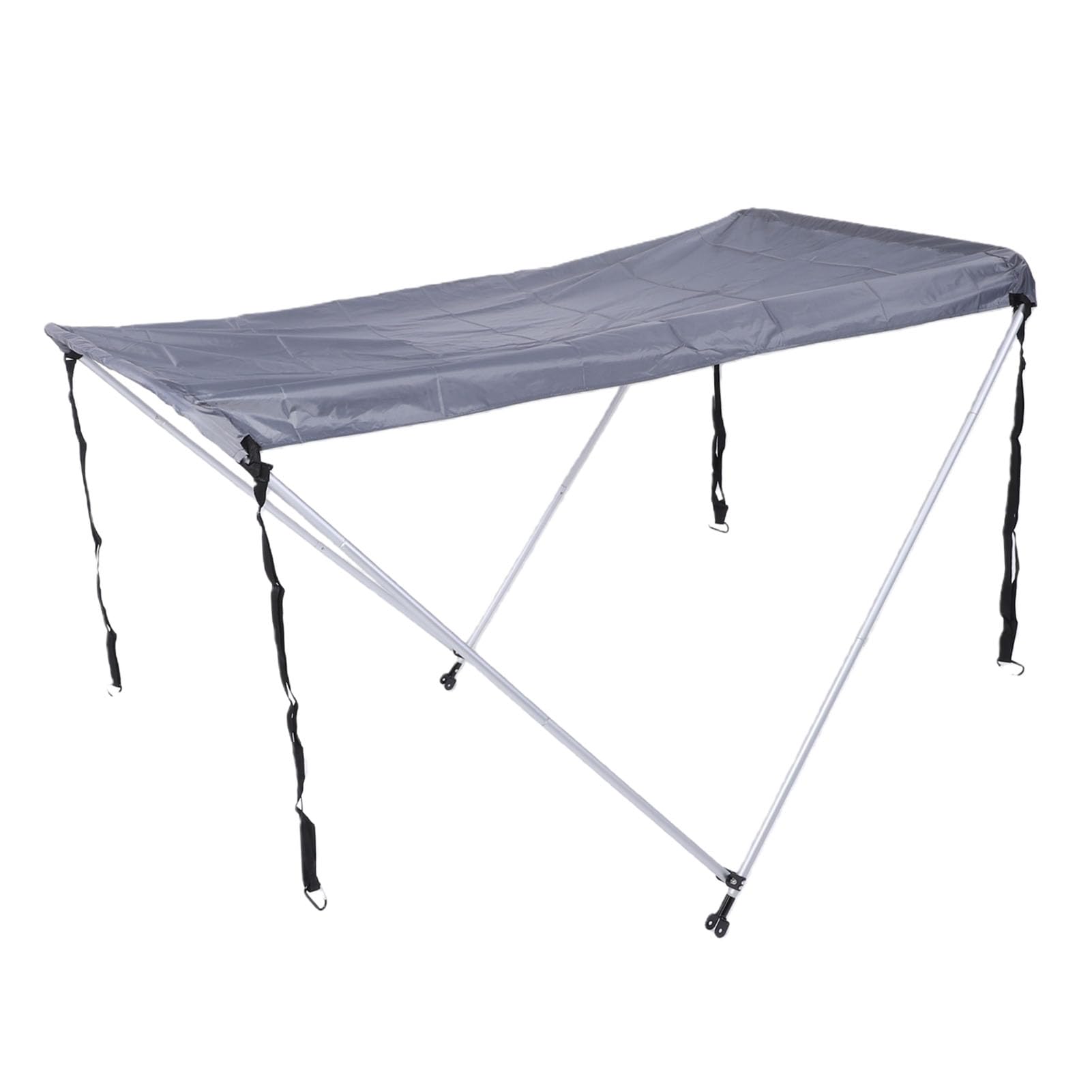 Alomejor Tettuccio per Barca Parasole Oxford 210D con Telaio in Lega di Alluminio, Cinghie Regolabili, Copertura 160x120x110 Cm per Barche da Pesca Kayak Canoa da 1 a 1,4 M di Larghezza