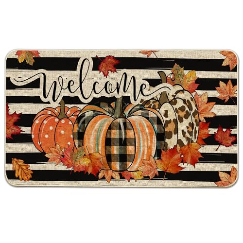 Hexagram Fall Door Mat 17x29, Fall Welcome...