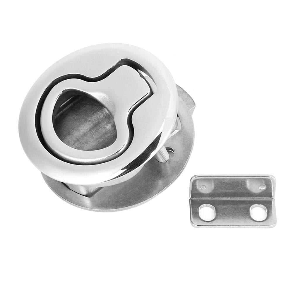 Suuonee Popular Deck Cover Door Lock, 316 Stainless Steel Marine Latch Flush Lift Handle Deck Cover Door Lock Accessory