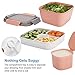 Freshmage Salad Lunch Container To Go, 52-oz Bowls with 3 Compartments, Dressing Container for Toppings, Snacks, Men, Women (Pink)