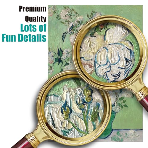 Rompecabezas Antelope de 1000 piezas para adultos: Rosas, de Vincent Van Gogh (1890), licencia oficial, acabado mate, sin polvo miniatura 4