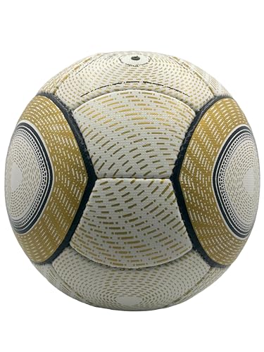 2010 South Africa World Cup Soccer Ball – Golden Jo’bulani Replica | Collectible Hand-Stitched Final Match Football | Size 5 White & Gold Limited Edition Gift for Soccer Fans