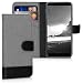 Produktbild kwmobile Samsung Galaxy J4+ / J4 Plus DUOS Hülle - Kunstleder Wallet Case für Samsung Galaxy J4+ / J4 Plus DUOS mit Kartenfächern und Stand - Grau Schwarz