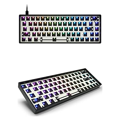 Homyl GK61XS USB-C RGB Hot Swap Bluetooth 5.0 kit programável DIY personalizado para teclado 60% - P