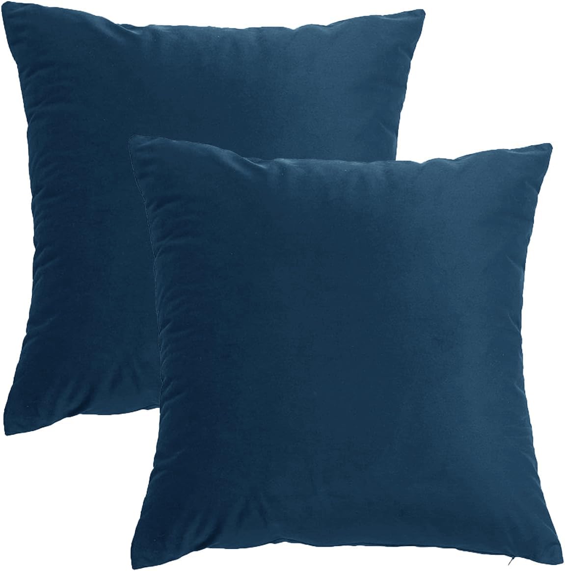 GONOVE Cushion Covers 40x40cm Decorative Modern Throw Pillow Case Pack of 2 Velvet Soft Pillow Cushion Covers Square Navy Blue Pillowcase for Livingroom Sofa Bedroom