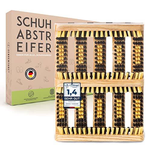 Schuhabstreifer Aussen Vink Edelstahl-Stiefelreiniger Mit 3 Bürsten, Schuhreiniger Mit Schuhabtreter Außen