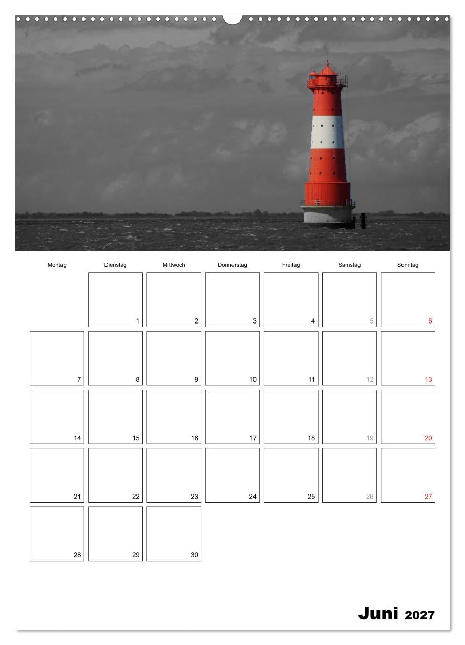 CALVENDO - schwarz/weiß trifft farbe - DEIN TERMINKALENDER/Planer (Wandkalender 2027 DIN A2 hoch), Monatskalender: Ein ausgewählter Bereich von Farbe gibt ausgewählten schwarz/weiß Fotos den besonde