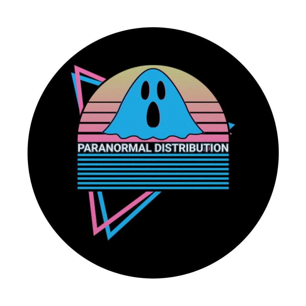 Statistic Statistician Paranormal Distribution PopSockets Swappable PopGrip, Black - Image 3