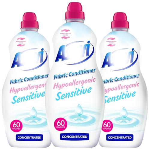 Sensitive Fabric Softener, Long-Lasting Flower Scented Laundry Conditioner, Concentrated Liquid for 60 Washes, Fresh Spanish Cleaning Products Fragrance, 1380ml