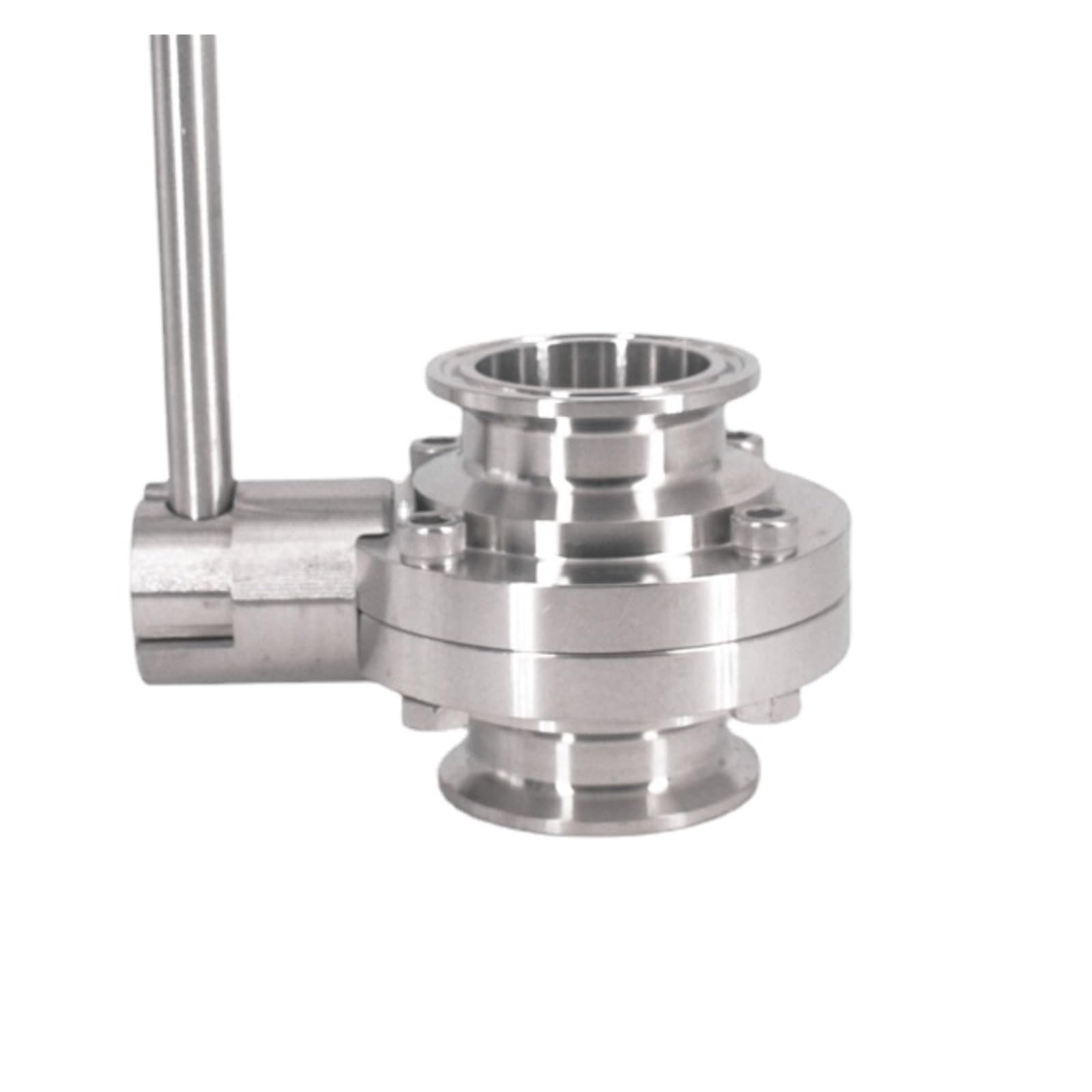 Válvula de mariposa sanitaria de acero inoxidable 304 de 19mm para tuberías K50.5