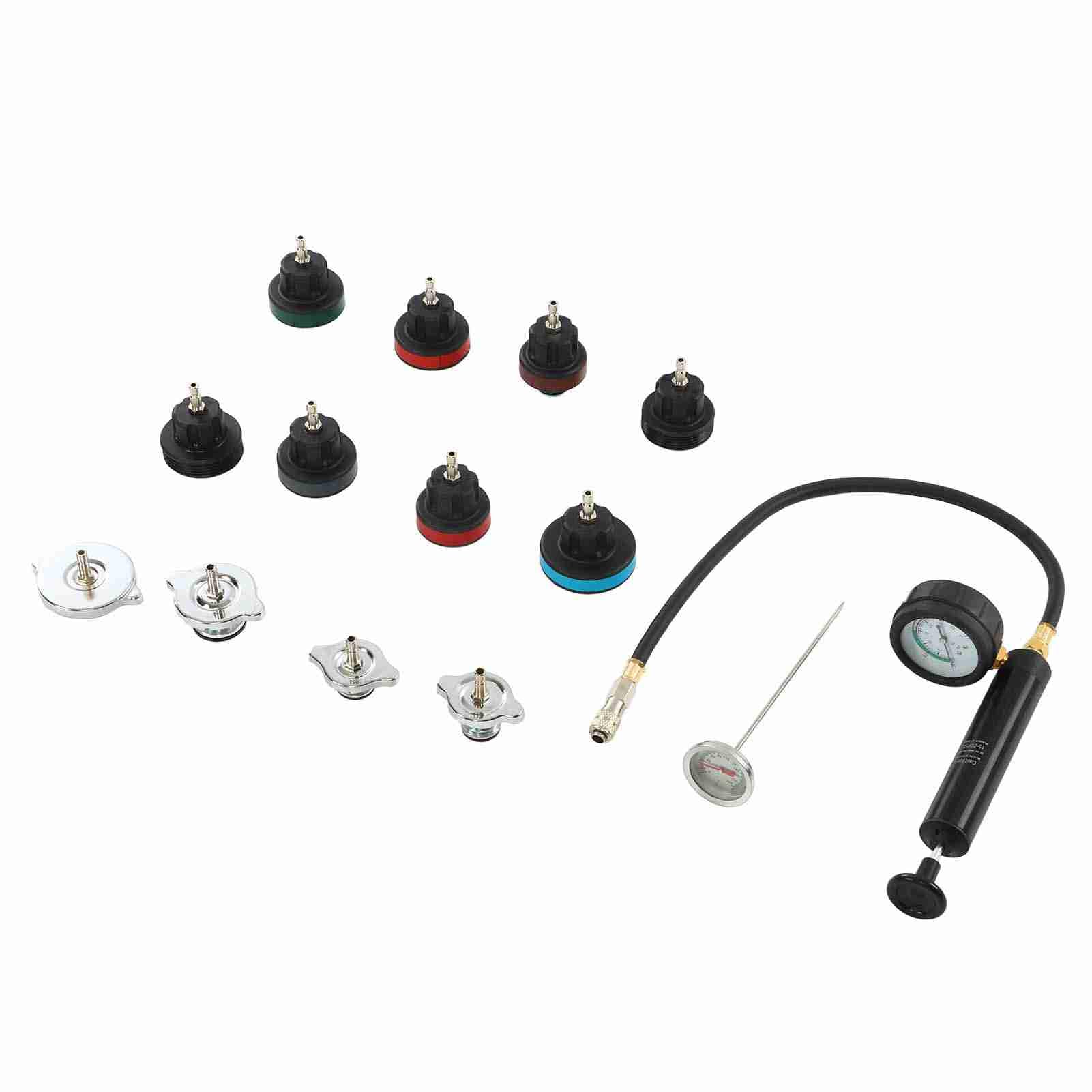 Kit de prueba de presión del refrigerante del radiador |Detector de fugas del de refrigeración con adaptadores |Compatible con Clase M, W123, W124, W126, W201.