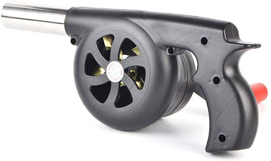 Ventilador de combustión manual grande para exteriores con manivela para barbacoa, camping, picnic, actividades al aire libre.