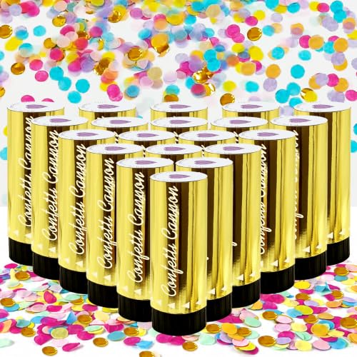Image of 20 PCS Colorful Party Confetti Poppers Supplies