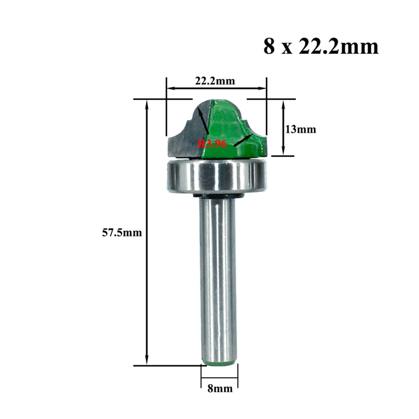 4 sztuk zestaw 8mm Shank Bit łożysko podwójne rzymskie krawędzie frez do drewna stolarka linia nóż Hobbing MC02101