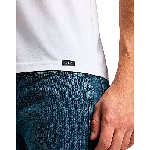 Lee - T Shirt Herren - Slim Fit - Twin Pack Crew - Weiß – Ansicht 6