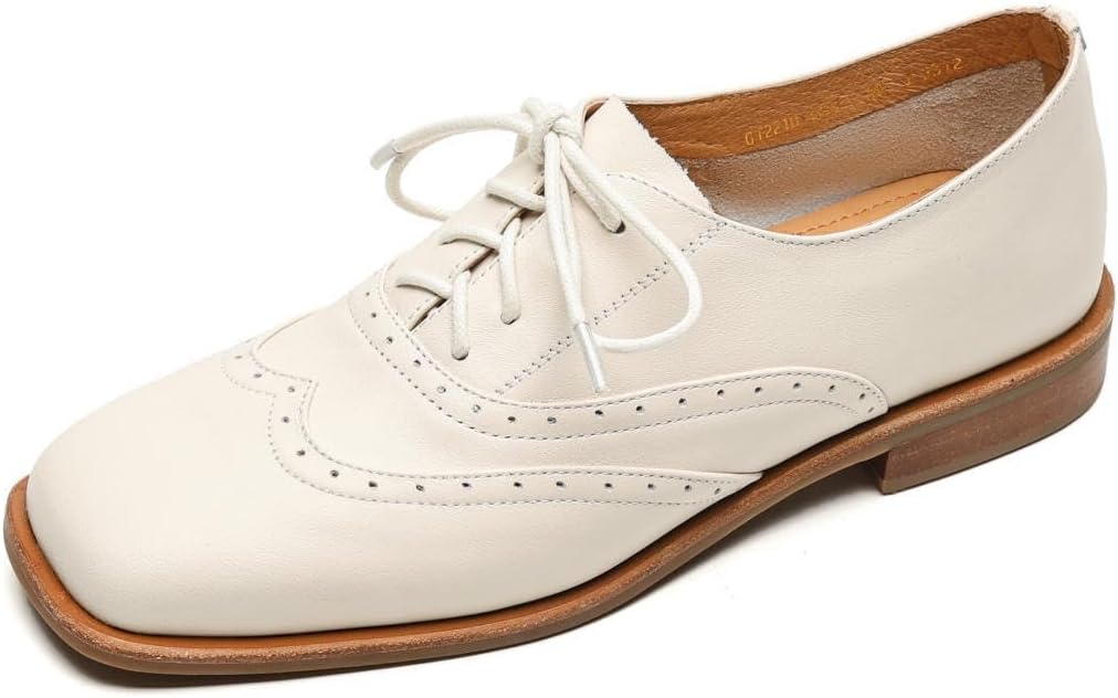 TinaCus Women's Oxford Shoes - Handmade Leather Comfort