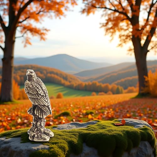 Estatua vintage de águila de latón de 1 pieza miniatura 4