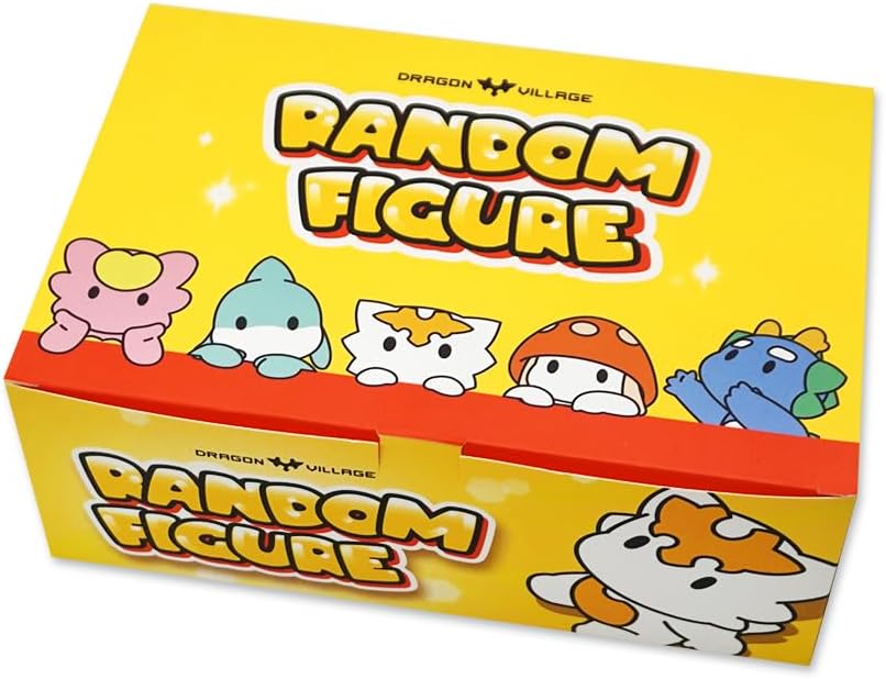 Official Merch Mini Mystery Figures Box Set (6 Pack), Random Collectible Toys, Kawaii Mini Dragon Figure Series, Cute Blind Box Gift for Kids