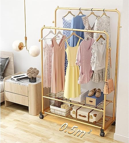 Porte-vêtements en métal industriel ELzEy double tige 100cm