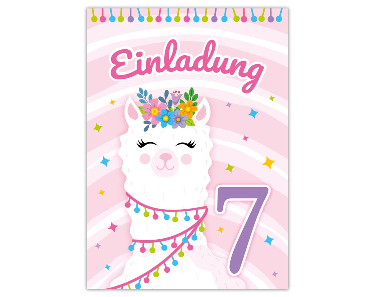 12 biglietti di invito per il 7° compleanno dei bambini, per